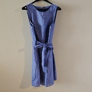 Chic Striped Midi Dress in Purple